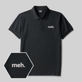 Meh. Geek Embroidered Polo Shirt