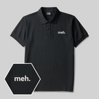 Meh. Geek Embroidered Polo Shirt