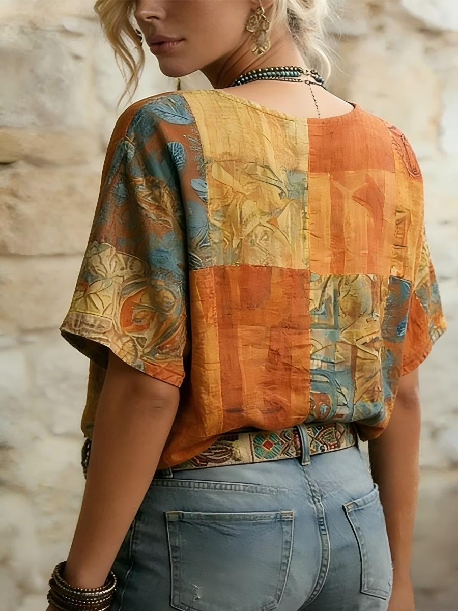 Women'S Casual Cotton Linen Top