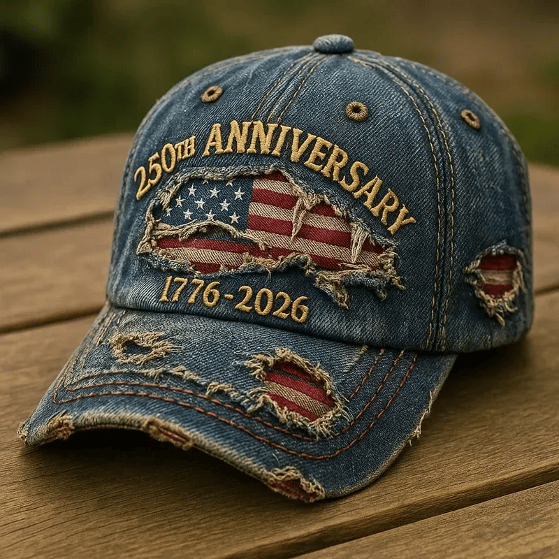 🏆Hand-Embroidered Artisan Cap💖US 250th Anniversary Casual Hat