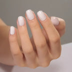 30-Piece Blush Glossy Press-On Nails – Short Natural Everyday Manicure