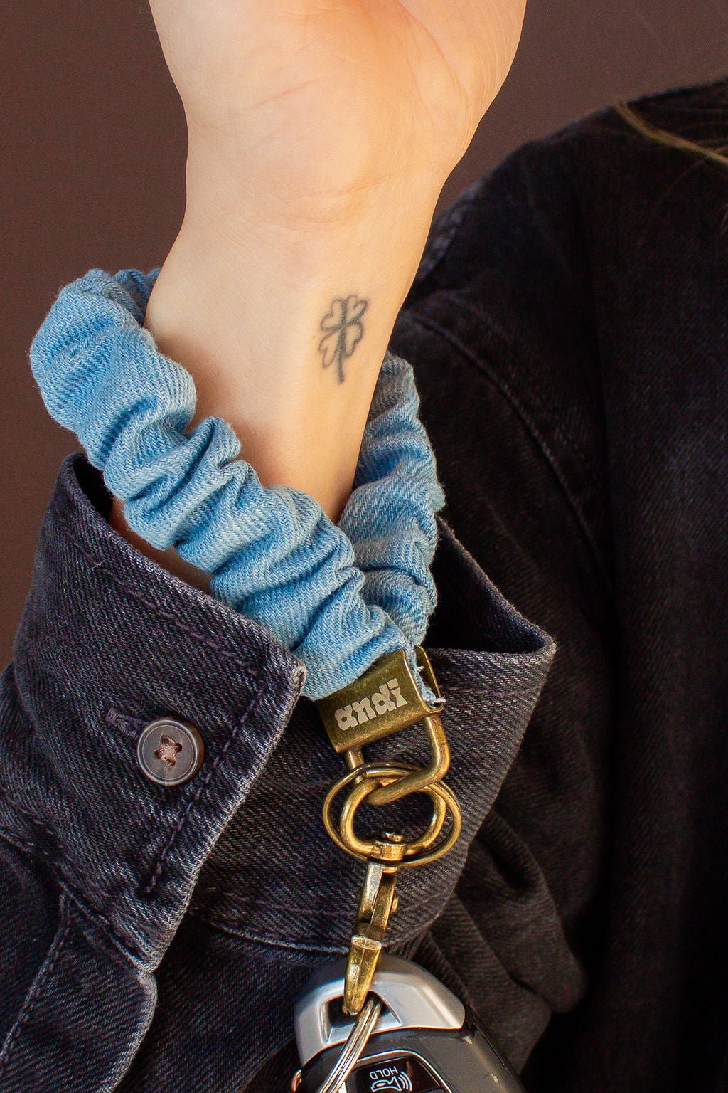 Baby Blue Jean Keychain