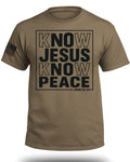 Know Jesus Know Peace Johannes 16,33 T-Shirt