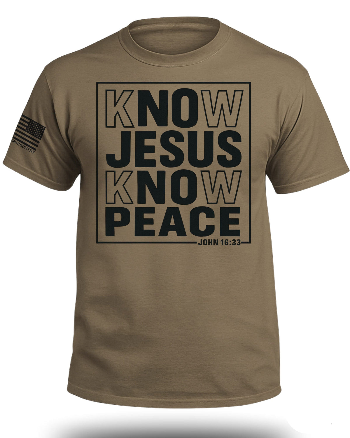 Know Jesus Know Peace Johannes 16,33 T-Shirt