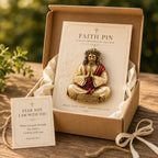 Jesus Faith Pin – “Fear Not I Am With You” Christian Inspirational Brooch Gift
