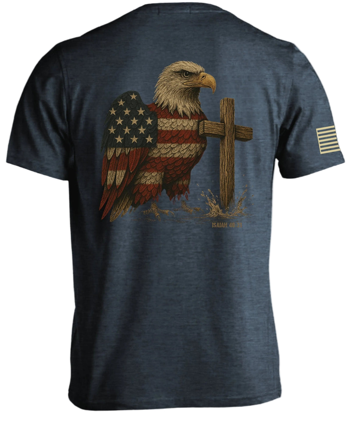 Patriotic Eagle Isaiah 40 31 T-Shirt