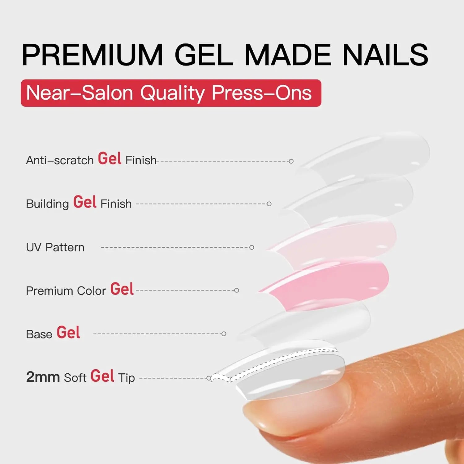30-Piece Blush Glossy Press-On Nails – Short Natural Everyday Manicure
