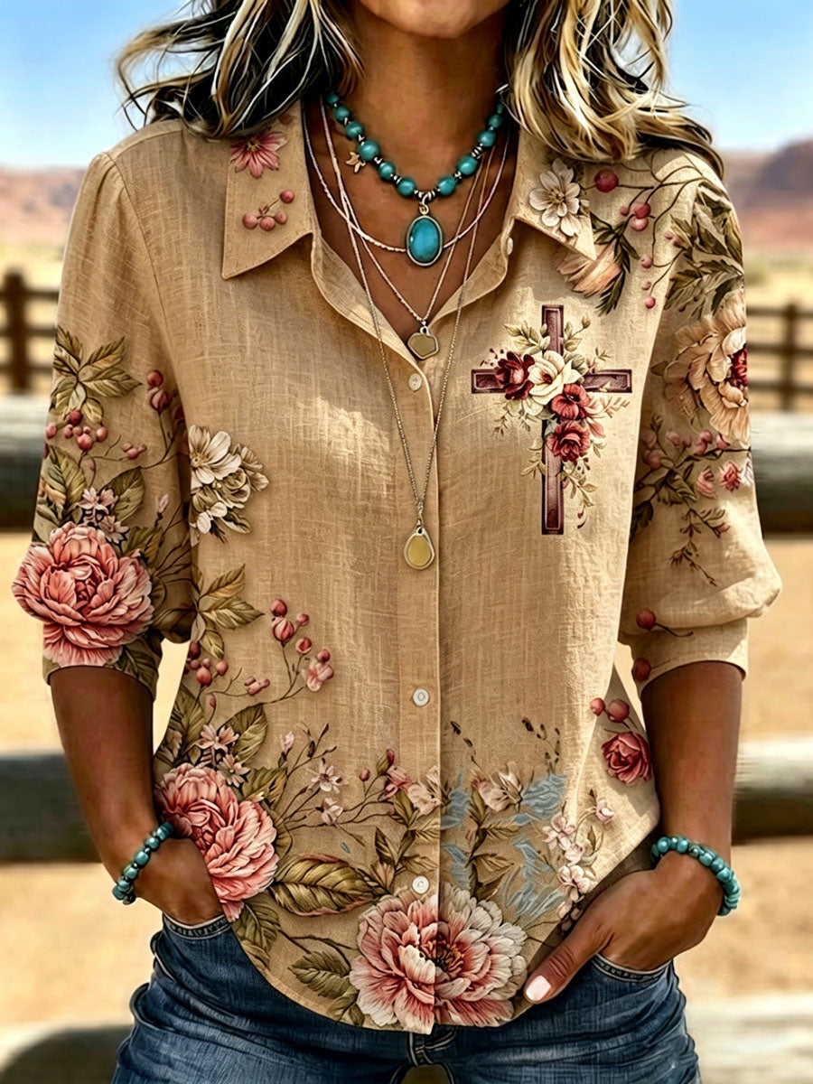 Chemise de style western Faith pour femme