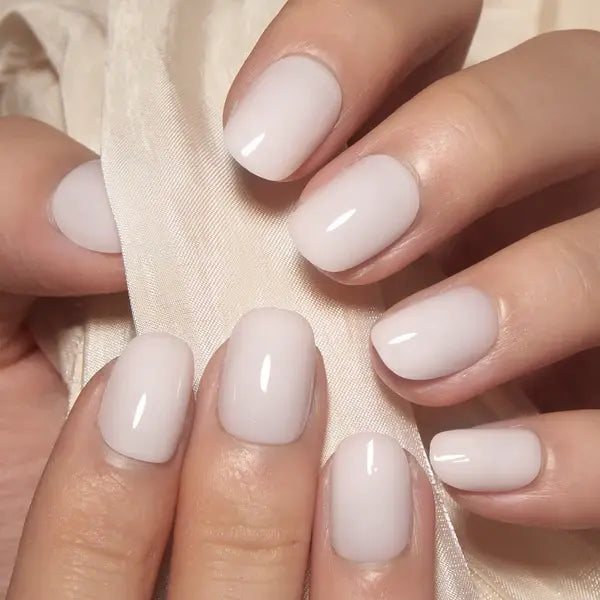 30-Piece Blush Glossy Press-On Nails – Short Natural Everyday Manicure