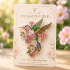 Hummingbird Blossom Brooch