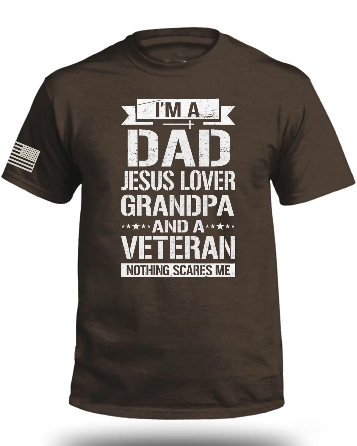 I am A Dad-Jesus Lover-Grandpa-Veteran T-Shirt