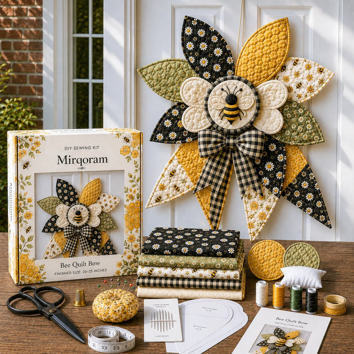 🧵 Handmade Quilted Door Bow DIY Sewing Kit