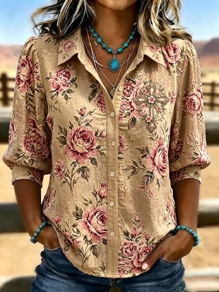 Chemise western femme style foi