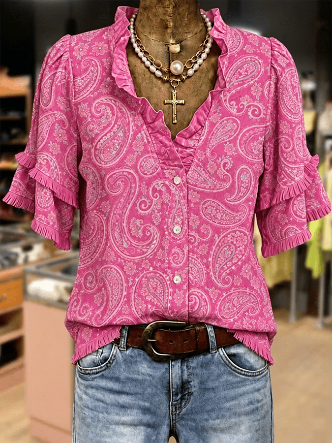 Women'S Casual Printed Shirt