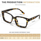3-Pack Oversized Square Reading Glasses for Women – Fashion Thick Frame Readers Set