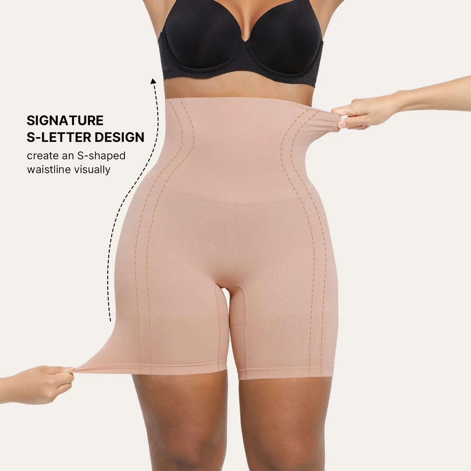 Short moldeador sin costuras para mujer | Faja de cintura alta con control de abdomen