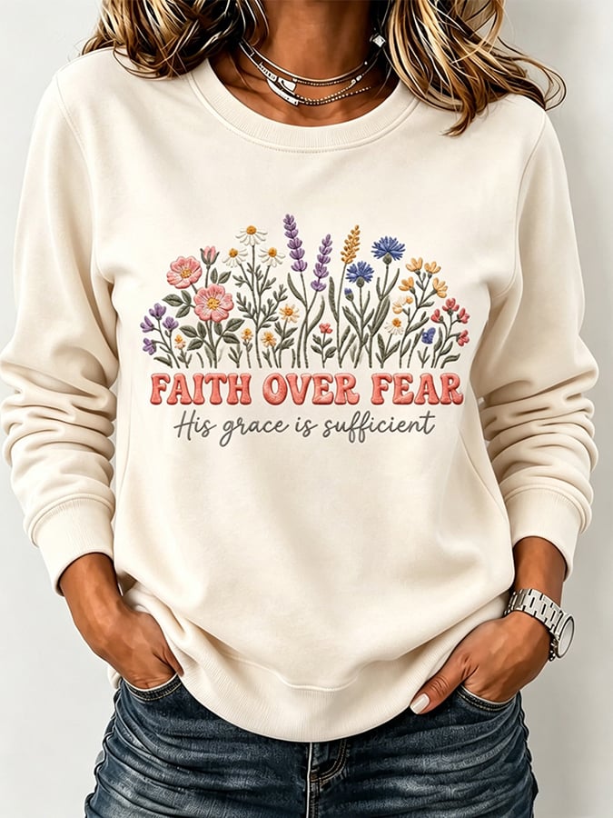 Damen-Top mit "Faith"-Aufdruck