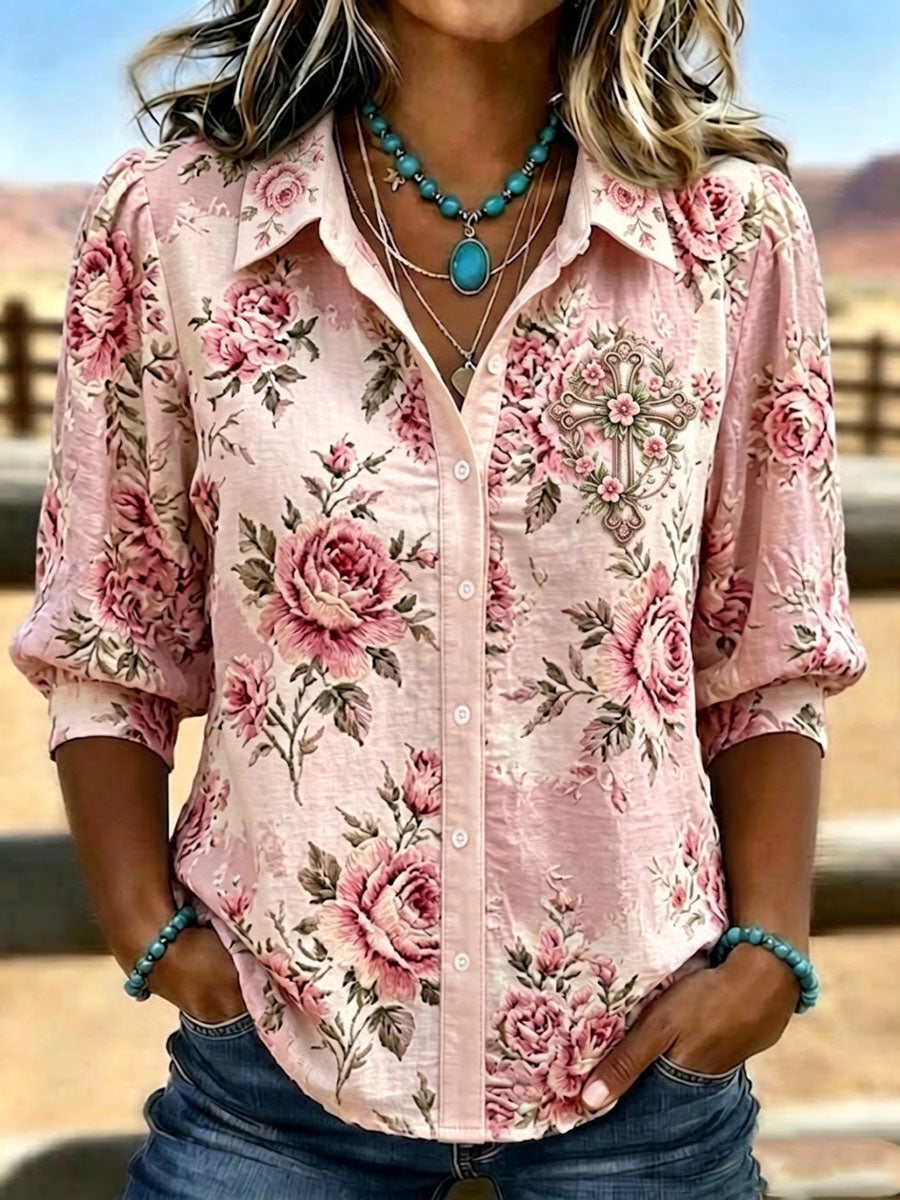 Chemise western femme style foi