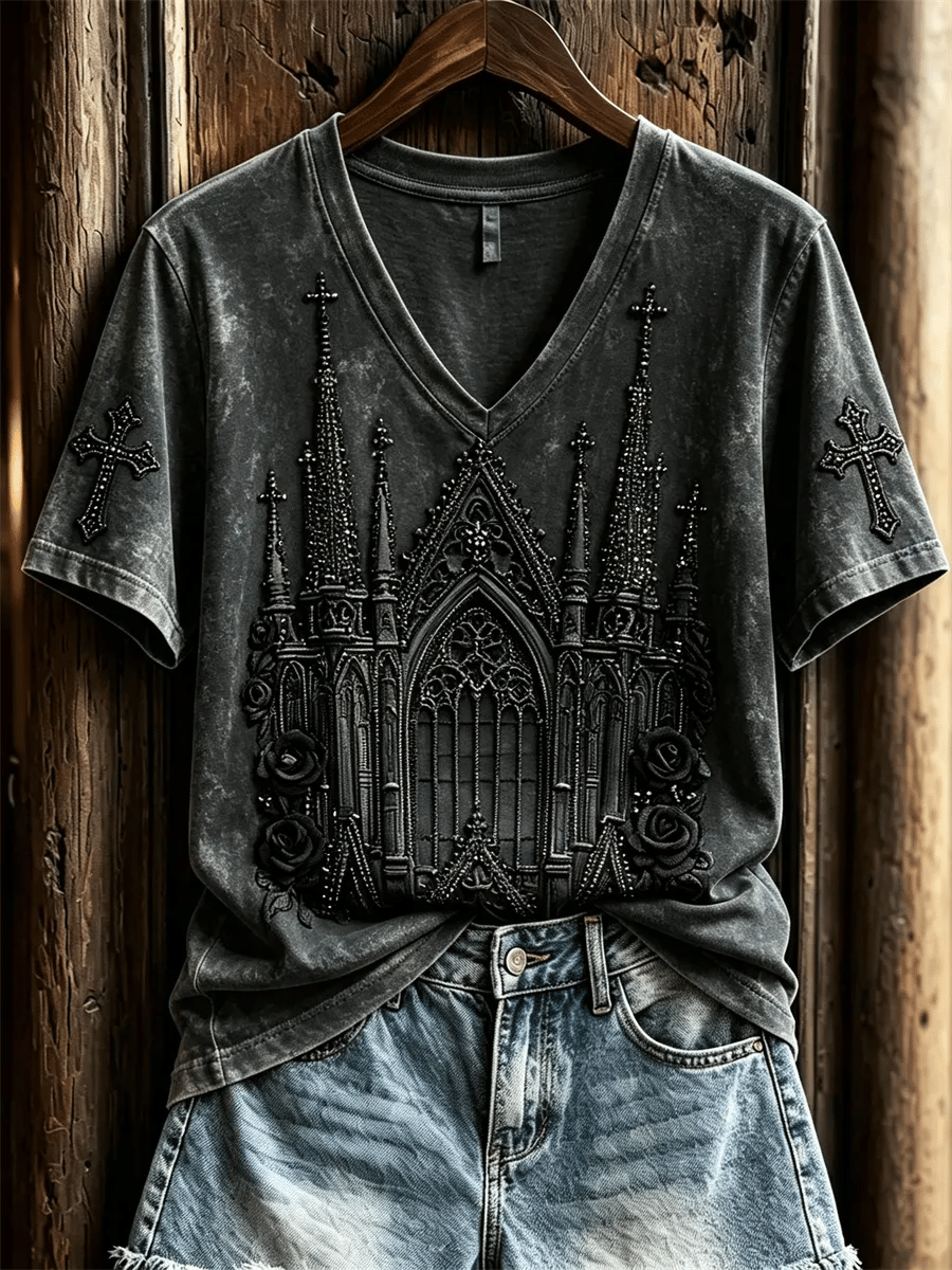 Damen-T-Shirt mit Retro-Glaube-Aufdruck