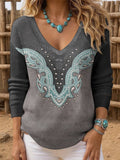 Women's Western Ethnic Print Top