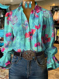 Women's Retro Casual Western Pattern Shirt