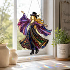 💥💃 Stevie Nicks 🤘 Handmade Stained Glass Spinning Suncatcher