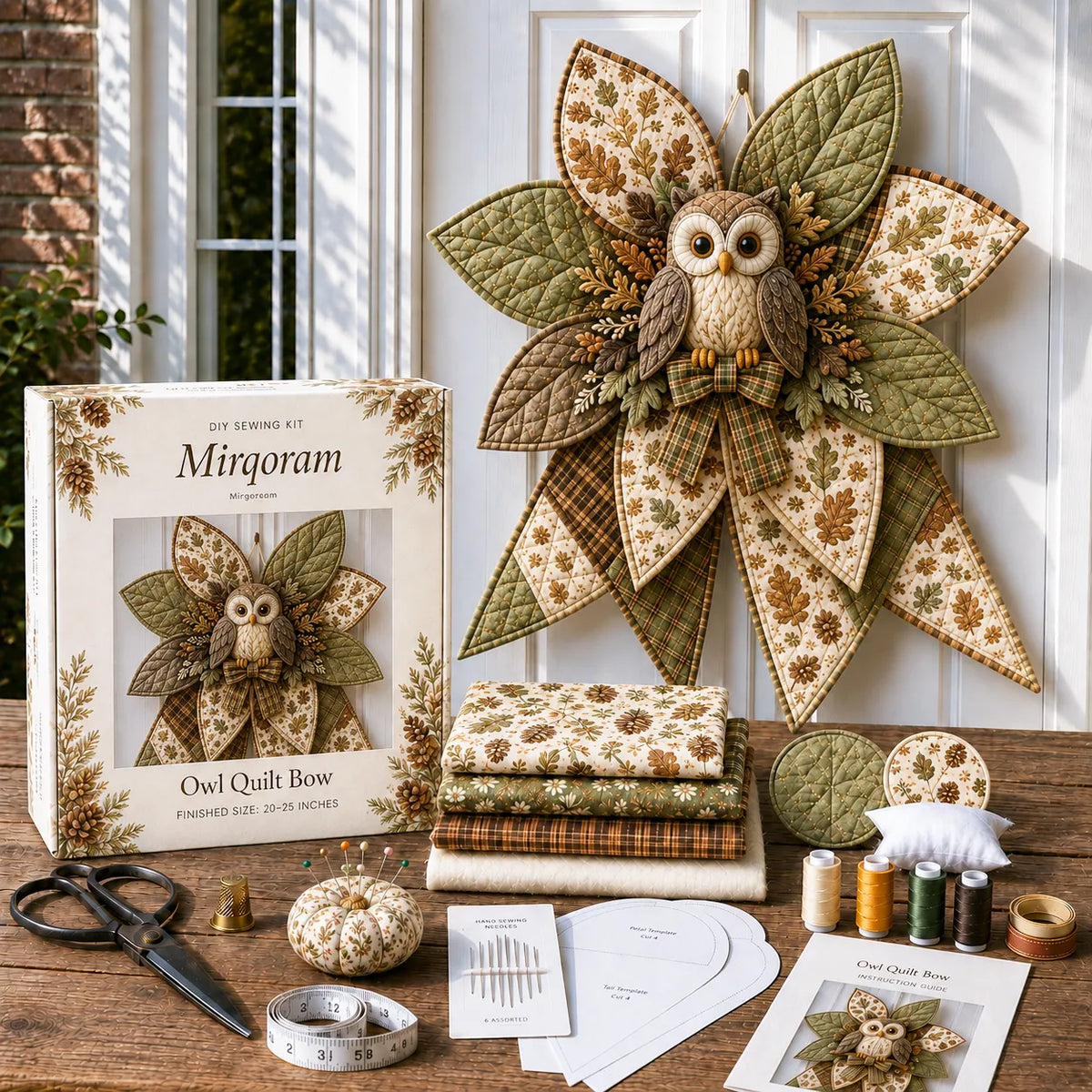 🧵 Handmade Quilted Door Bow DIY Sewing Kit