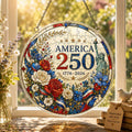 America 250th Anniversary Acrylic Puzzle Hanging Ornament | 1776–2026 Patriotic Window Suncatcher Decor