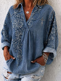 Women'S Faith Printed Long Sleeved Loose Shirt