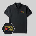 Personalized Pixel Skill 4 Geek Embroidered Polo Shirt