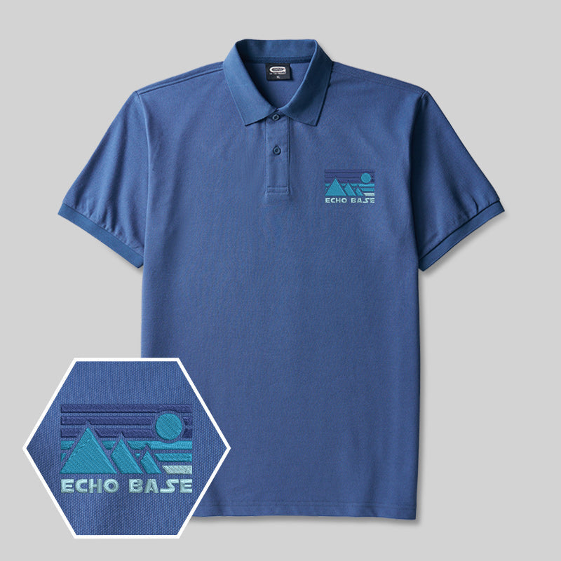 Hoth Outpost Geek Embroidered Polo Shirt