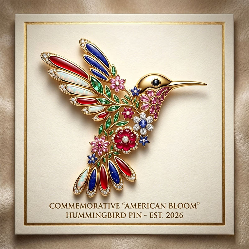 American Bloom Hummingbird Commemorative Pin
