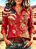 Women'S Western Faith Art Printed Long Sleeve Shirt