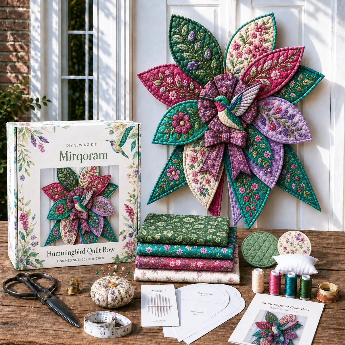 🧵 Handmade Quilted Door Bow DIY Sewing Kit