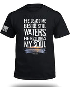 He Leads Me Beside Still Waters T-Shirt