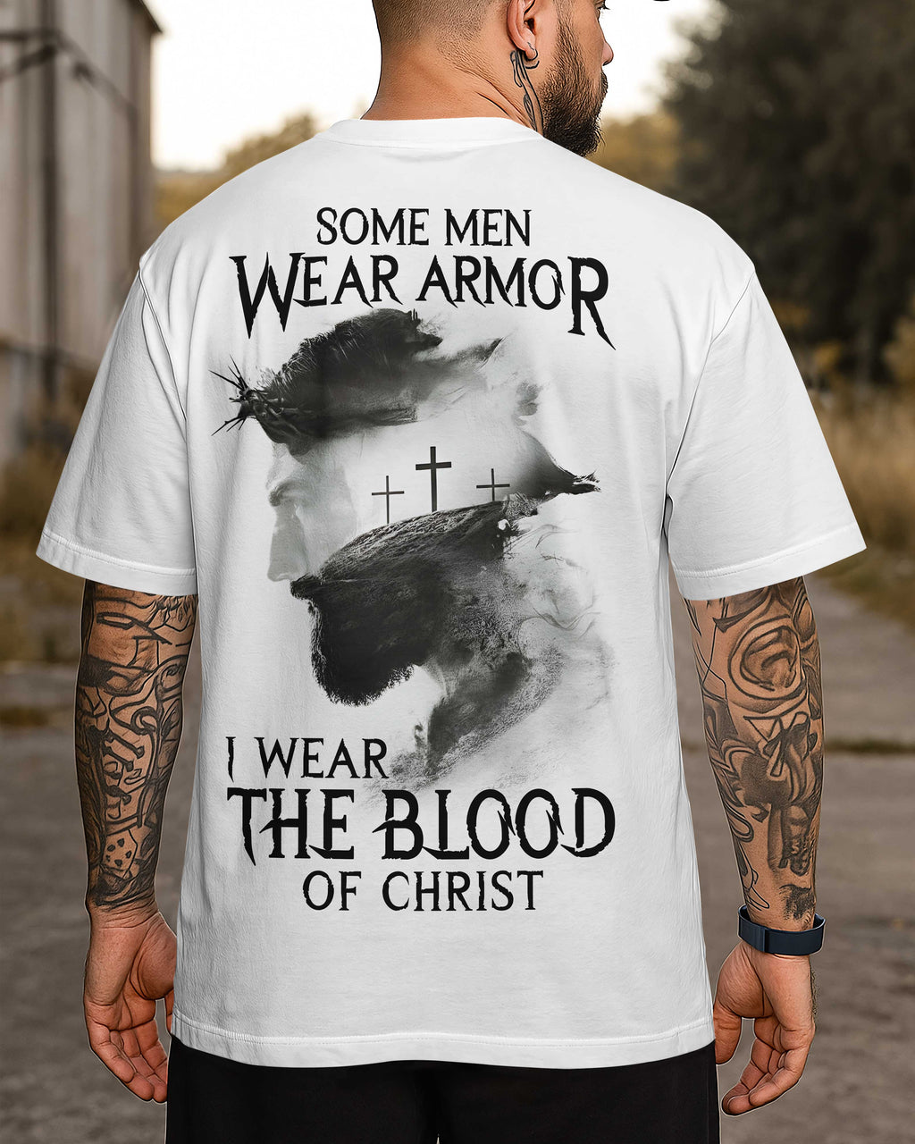 Manche Männer tragen Rüstungen, ich trage das Blut Christi T-Shirt