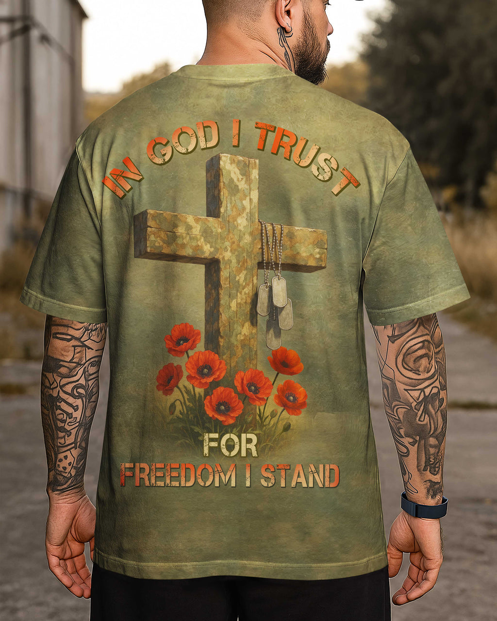 In God I Trust Allover Print T-Shirt