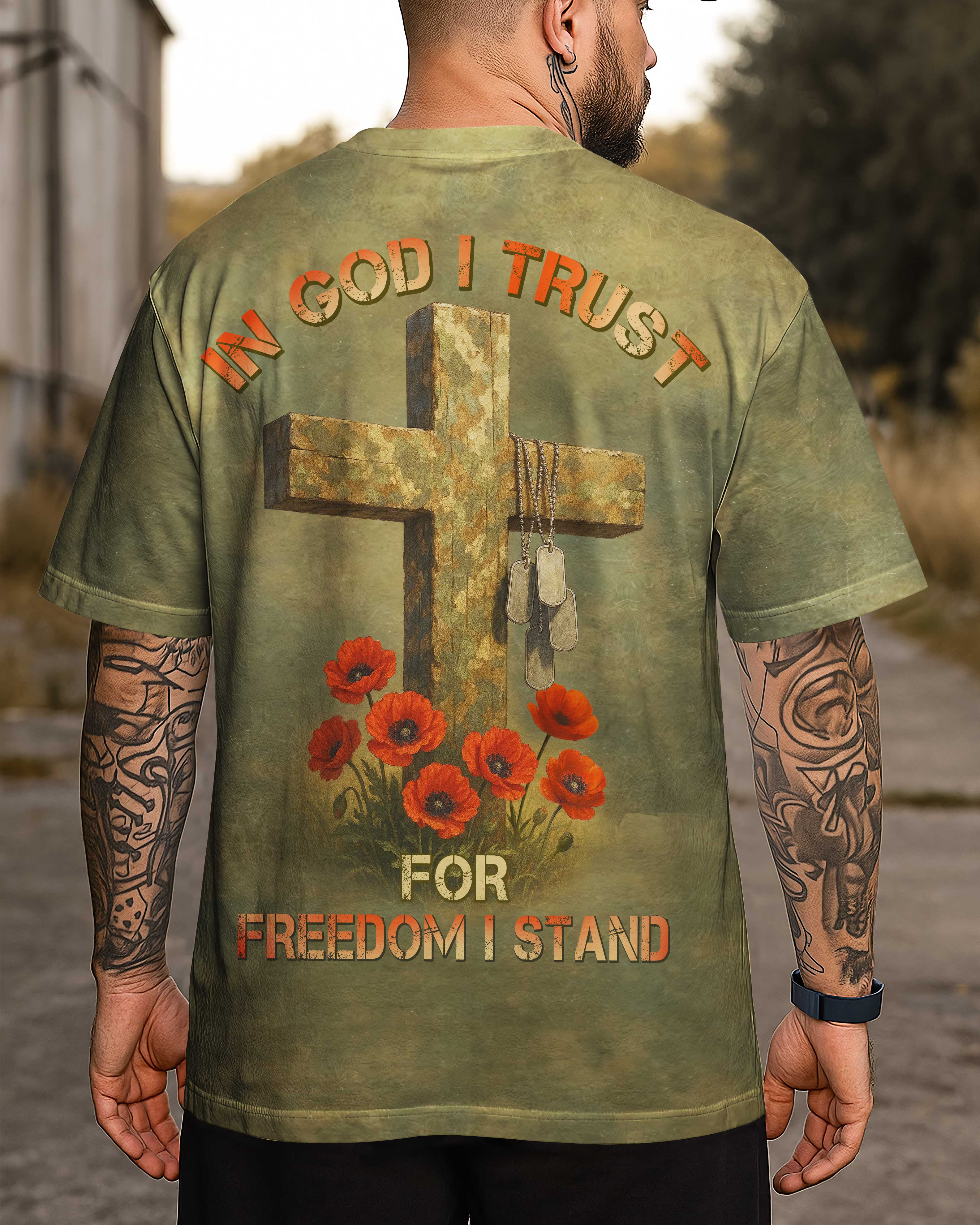 In God I Trust Allover Print T-Shirt