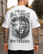 Mit Gott sind alle Dinge möglich Allover-Print T-Shirt
