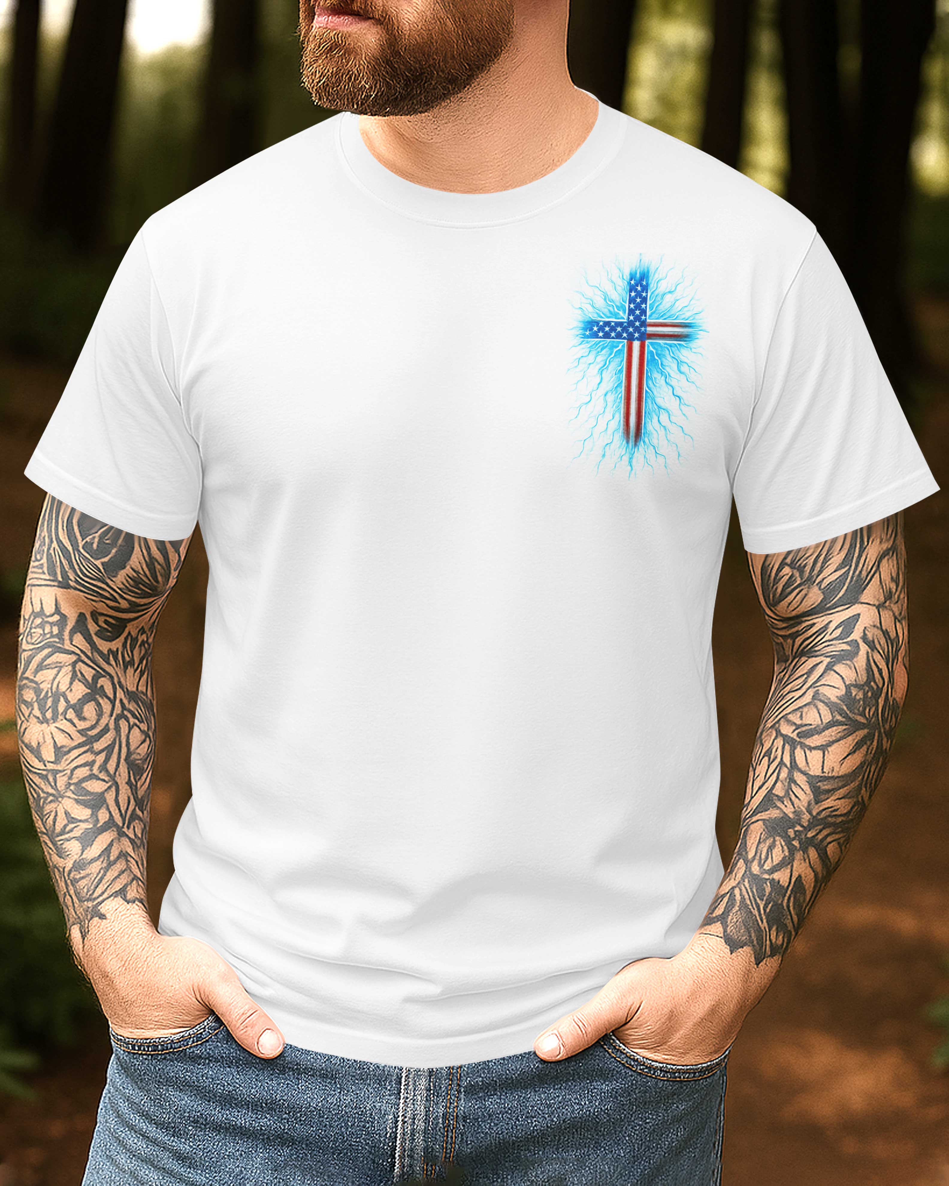 I Will Serve The Lord Allover Print T-Shirt