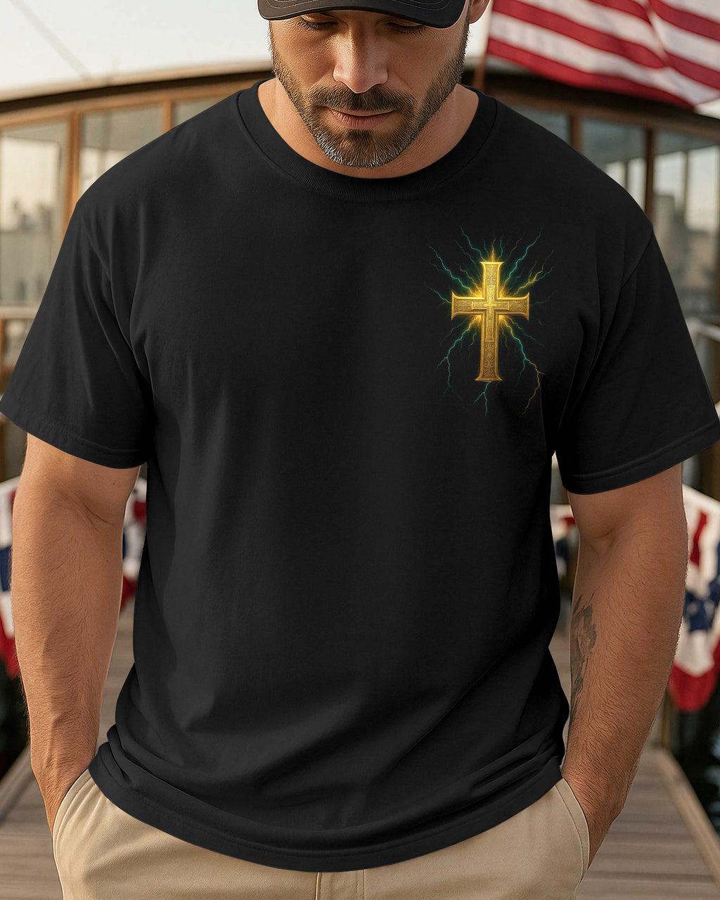 Jesus führt, ich folge überall bedrucktes T-Shirt