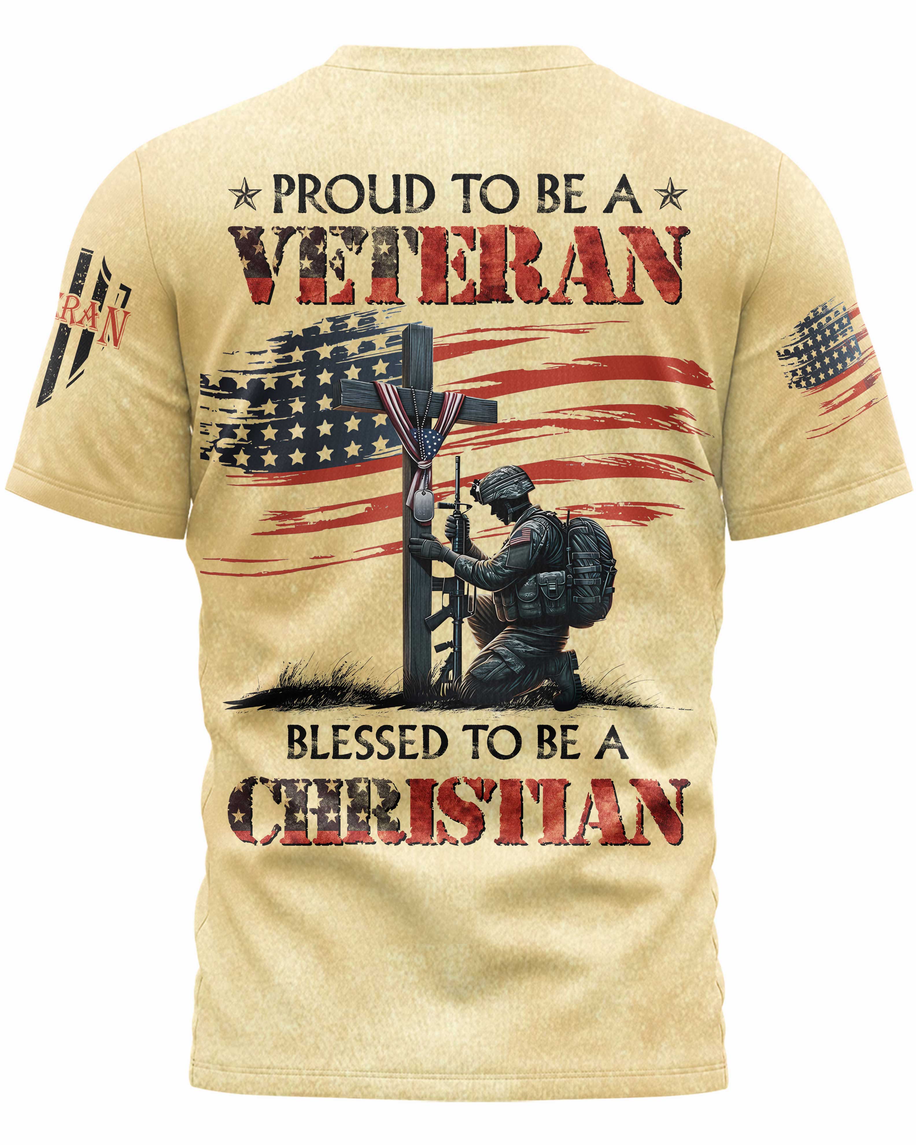 T-shirt imprimé « Fierté d'être vétéran »