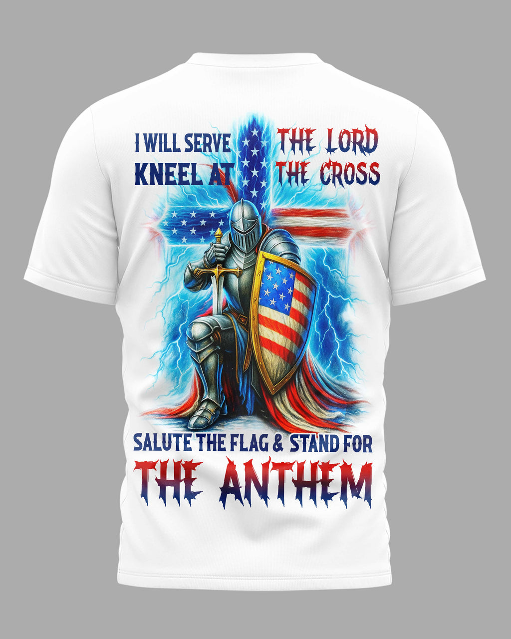 I Will Serve The Lord Allover Print T-Shirt