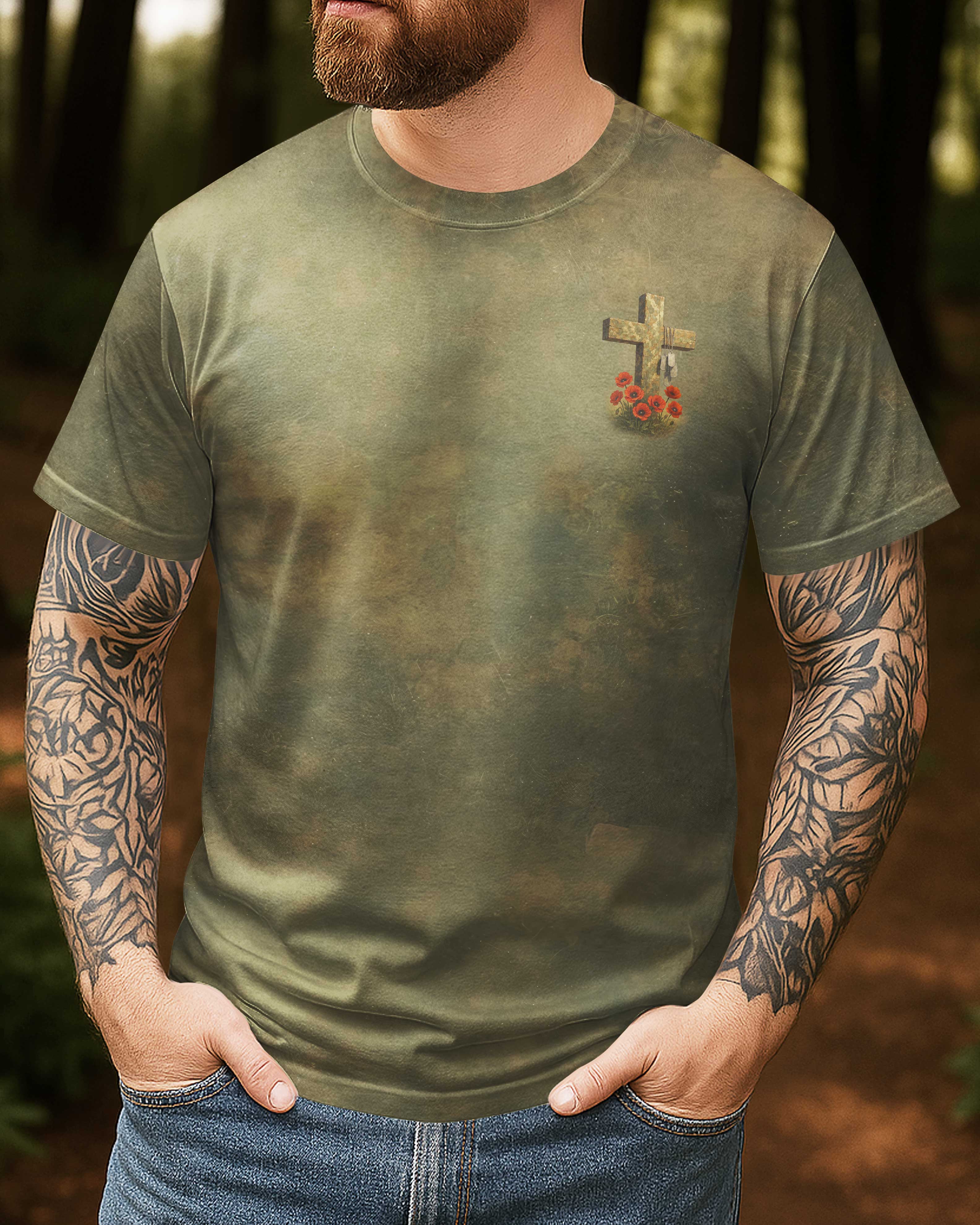 In God I Trust Allover Print T-Shirt