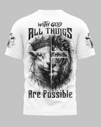 Mit Gott sind alle Dinge möglich Allover-Print T-Shirt