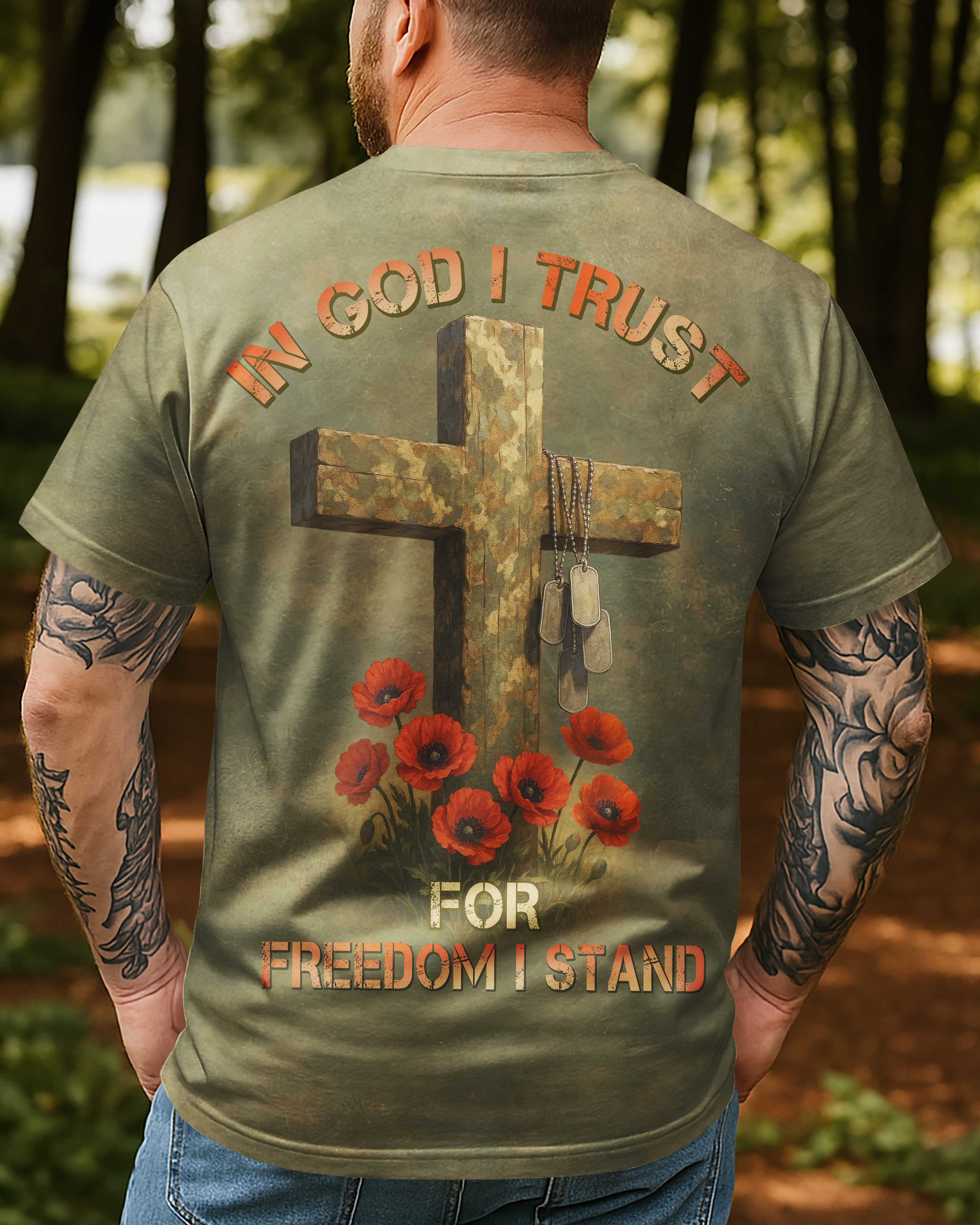 In God I Trust Allover Print T-Shirt