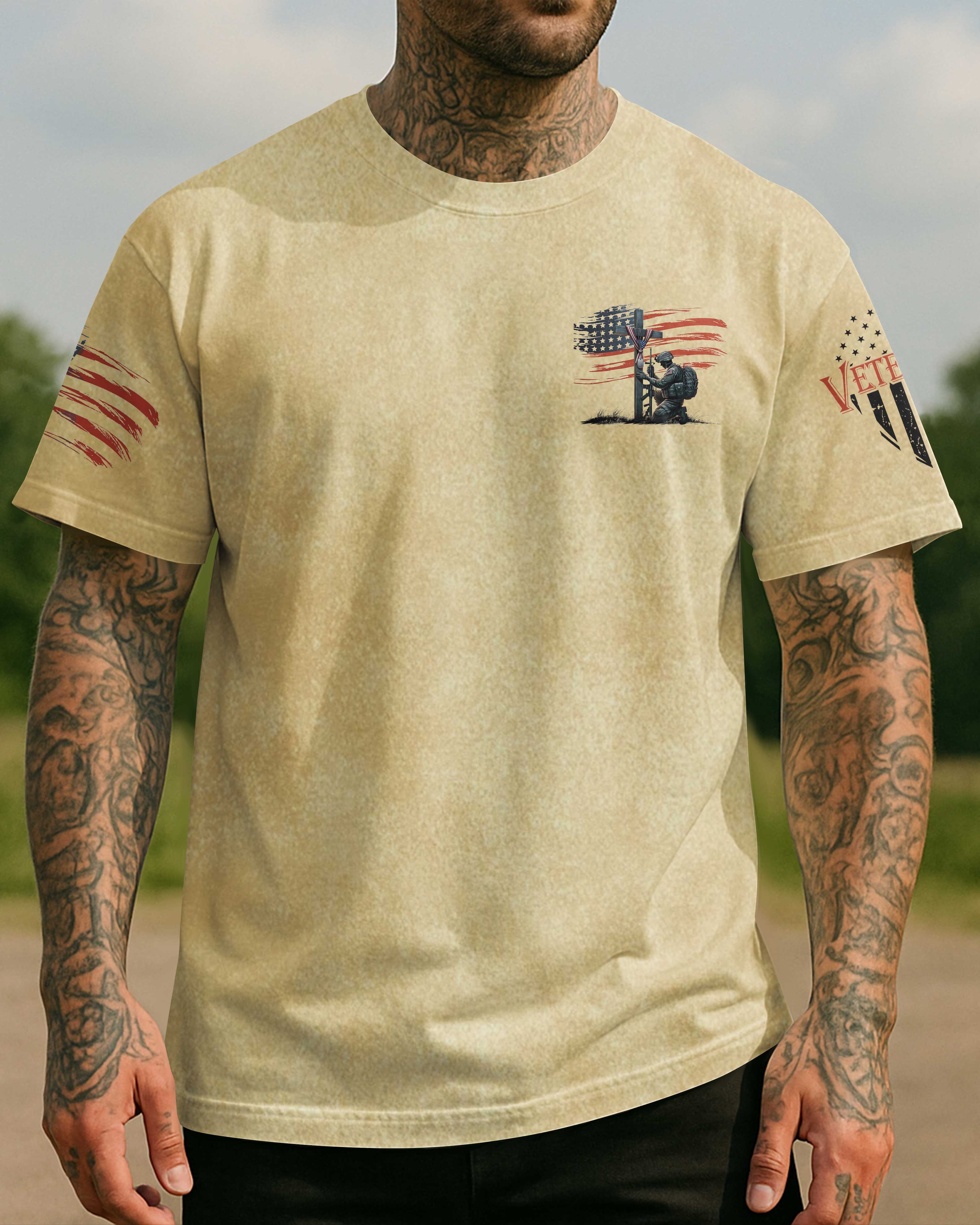 T-shirt imprimé « Fierté d'être vétéran »