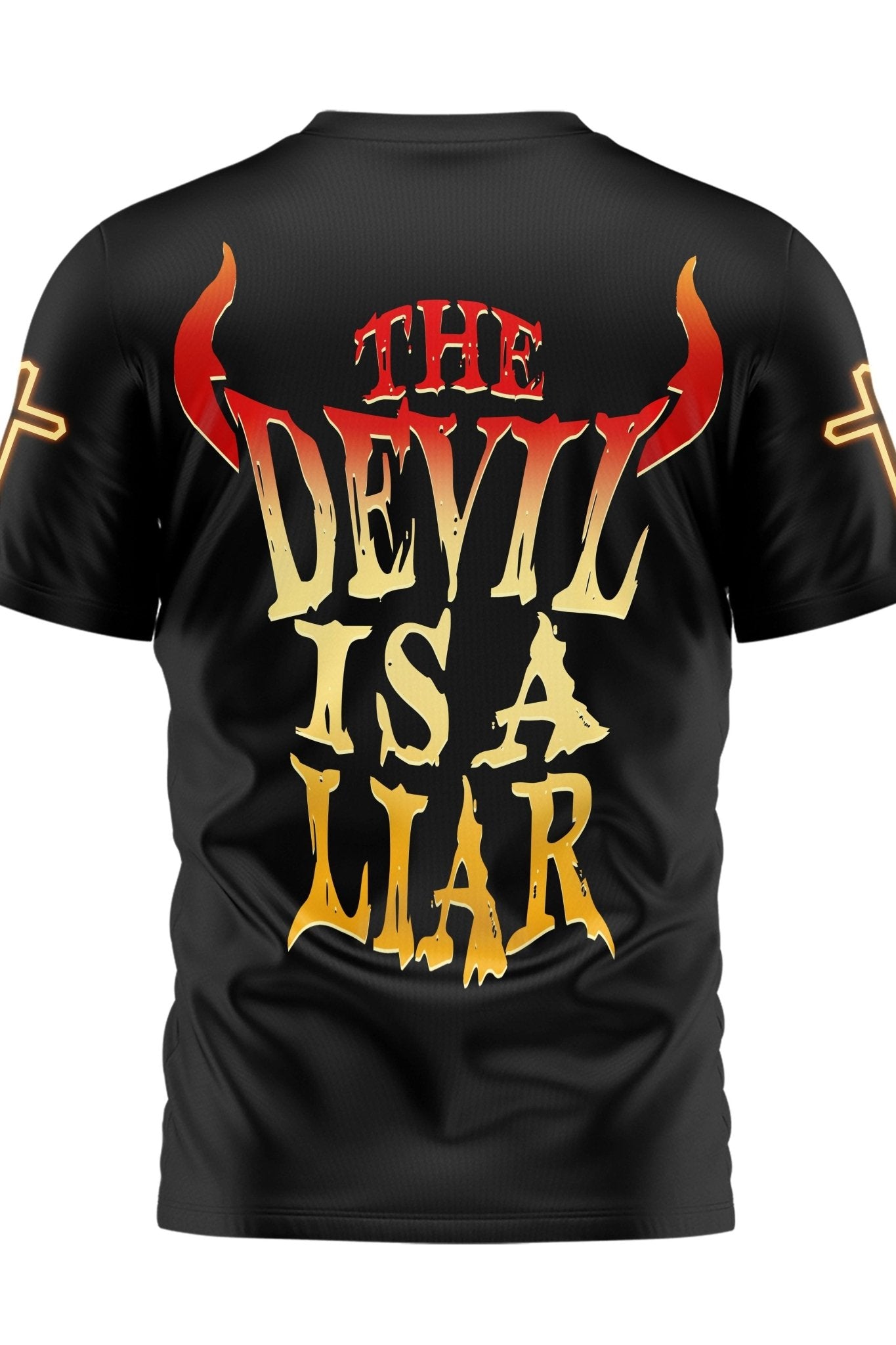T-shirt imprimé « Le diable est un menteur »