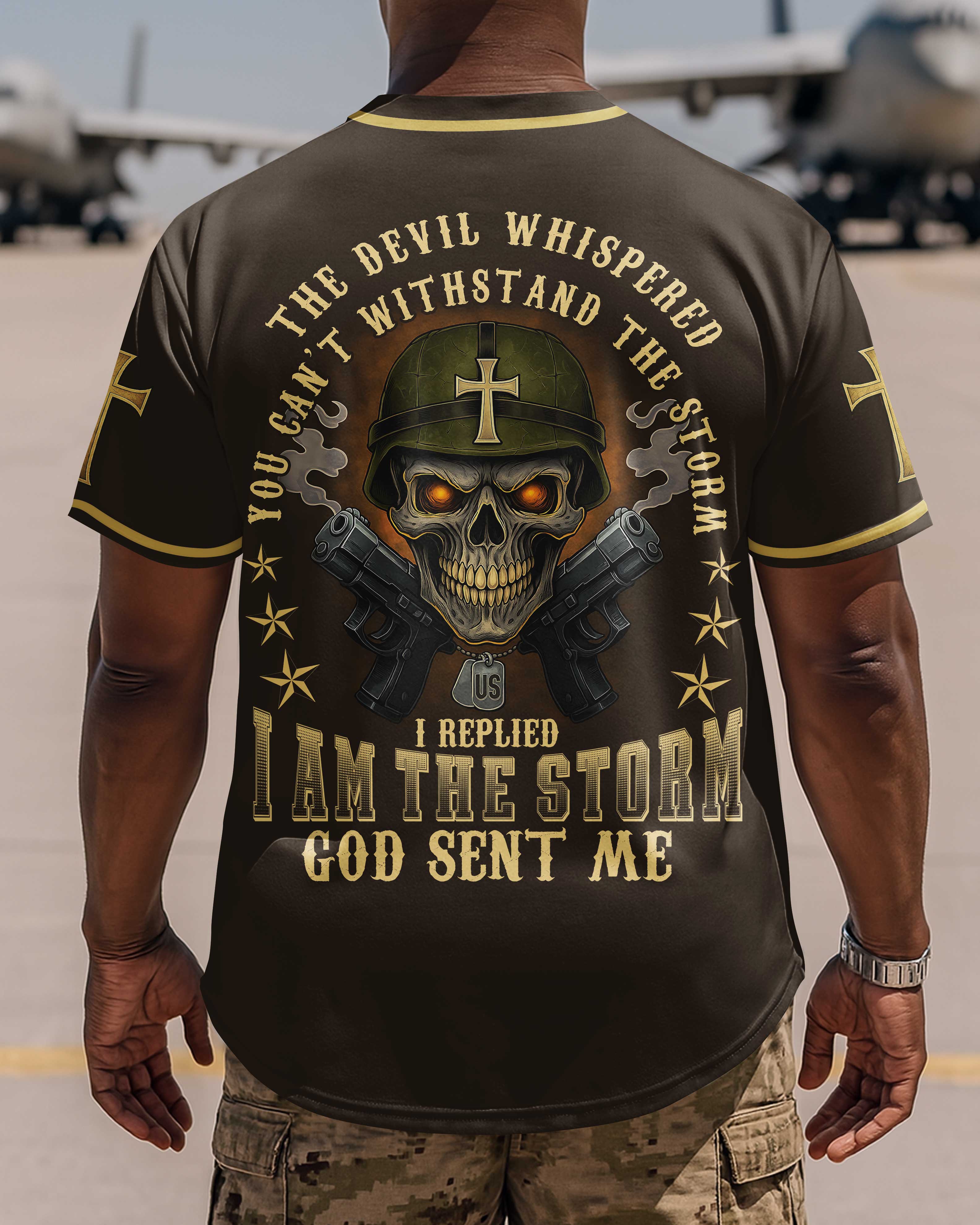 T-shirt "Le diable a murmuré que vous ne pouviez pas résister à la tempête"