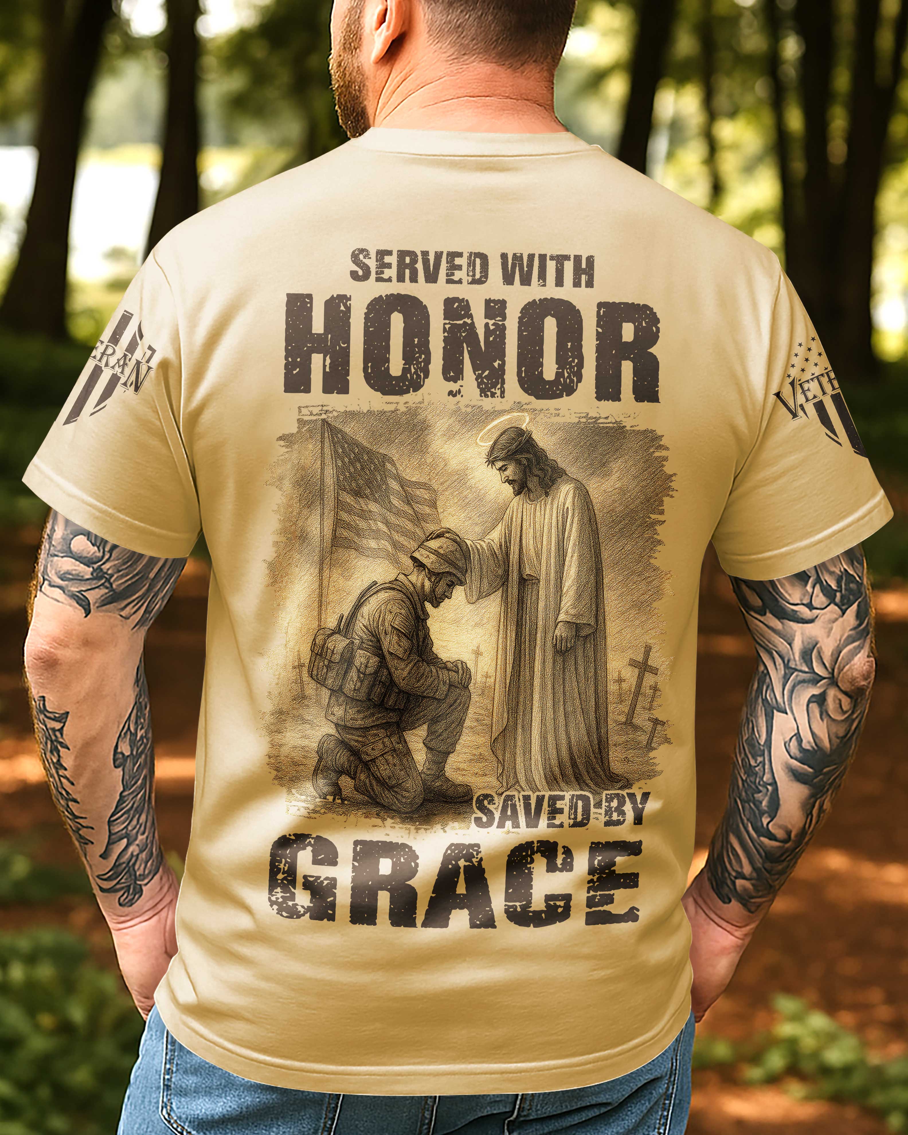 T-shirt imprimé « Servi avec honneur »